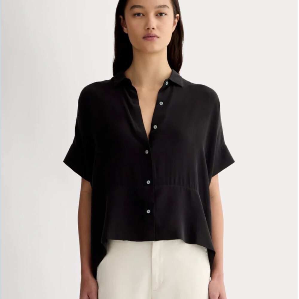 Boxy Shirt in Washable Silk